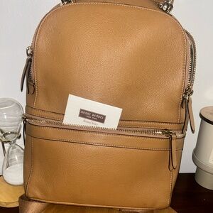 Henri Bendel West 57th Travel
Backpack Caramel Brown Leather